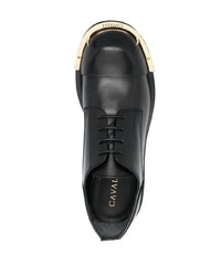 Chaussures derby en cuir noires Roberto Cavalli