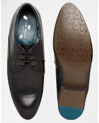 Chaussures derby en cuir noires Ted Baker