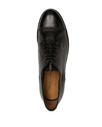 Chaussures derby en cuir noires a. testoni