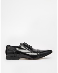 Chaussures derby en cuir noires Base London