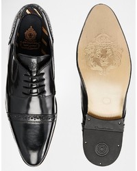 Chaussures derby en cuir noires Base London