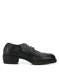 Chaussures derby en cuir noires Guidi