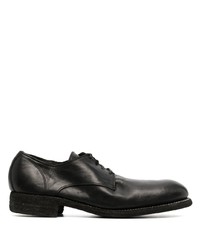 Chaussures derby en cuir noires Guidi