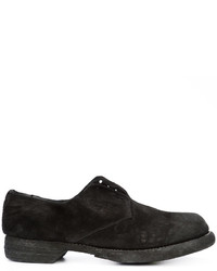 Chaussures derby en cuir noires Guidi