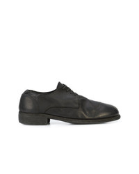 Chaussures derby en cuir noires Guidi