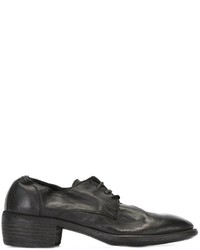 Chaussures derby en cuir noires Guidi