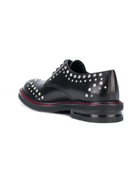 Chaussures derby en cuir noires Alexander McQueen