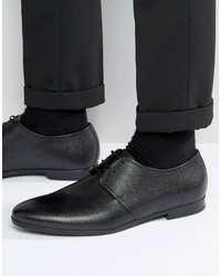 Chaussures derby en cuir noires Hugo Boss