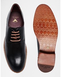 Chaussures derby en cuir noires Ted Baker