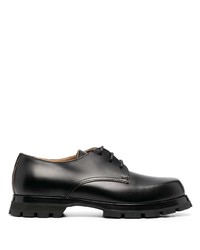 Chaussures derby en cuir noires Jil Sander