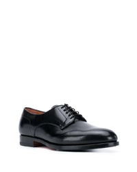 Chaussures derby en cuir noires Santoni