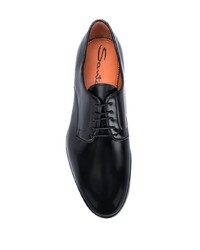 Chaussures derby en cuir noires Santoni