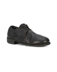 Chaussures derby en cuir noires Guidi