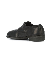 Chaussures derby en cuir noires Guidi