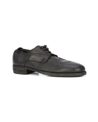 Chaussures derby en cuir noires Guidi