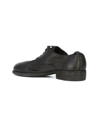 Chaussures derby en cuir noires Guidi