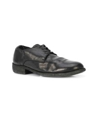 Chaussures derby en cuir noires Guidi