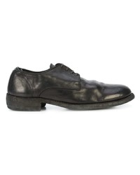 Chaussures derby en cuir noires Guidi