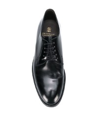 Chaussures derby en cuir noires Brunello Cucinelli