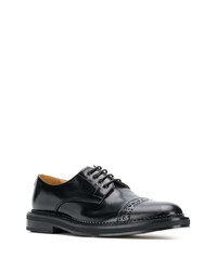 Chaussures derby en cuir noires Versace