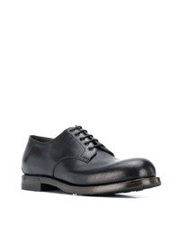 Chaussures derby en cuir noires Silvano Sassetti