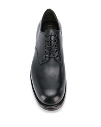 Chaussures derby en cuir noires Silvano Sassetti