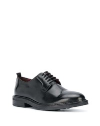 Chaussures derby en cuir noires Corneliani