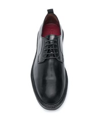 Chaussures derby en cuir noires Corneliani