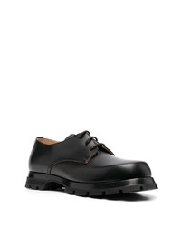 Chaussures derby en cuir noires Jil Sander