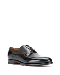 Chaussures derby en cuir noires Santoni