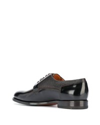 Chaussures derby en cuir noires Santoni