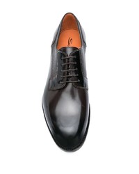 Chaussures derby en cuir noires Santoni