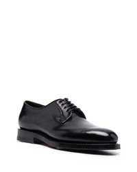 Chaussures derby en cuir noires Santoni