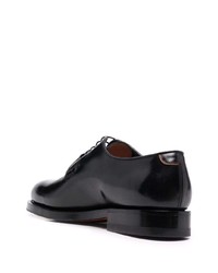 Chaussures derby en cuir noires Santoni