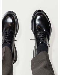 Chaussures derby en cuir noires Santoni