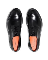 Chaussures derby en cuir noires Santoni