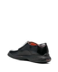 Chaussures derby en cuir noires Santoni