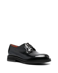 Chaussures derby en cuir noires Santoni