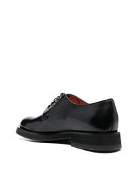 Chaussures derby en cuir noires Santoni