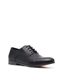 Chaussures derby en cuir noires Corneliani