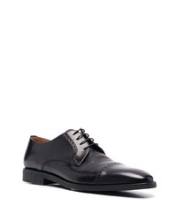 Chaussures derby en cuir noires Corneliani