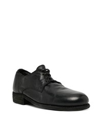 Chaussures derby en cuir noires Guidi