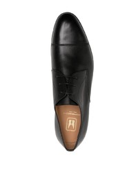 Chaussures derby en cuir noires Moreschi