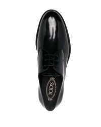 Chaussures derby en cuir noires Tod's