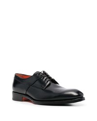 Chaussures derby en cuir noires Santoni