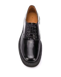 Chaussures derby en cuir noires Marni