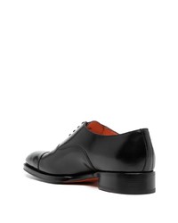 Chaussures derby en cuir noires Santoni