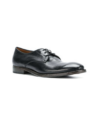 Chaussures derby en cuir noires Silvano Sassetti