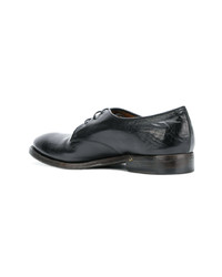 Chaussures derby en cuir noires Silvano Sassetti