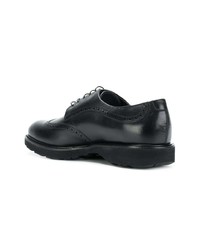 Chaussures derby en cuir noires Salvatore Ferragamo